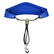 2Pièces Bandoulières Saxophone Bleu Cuir Respirant Pour Sax Alto Tenor