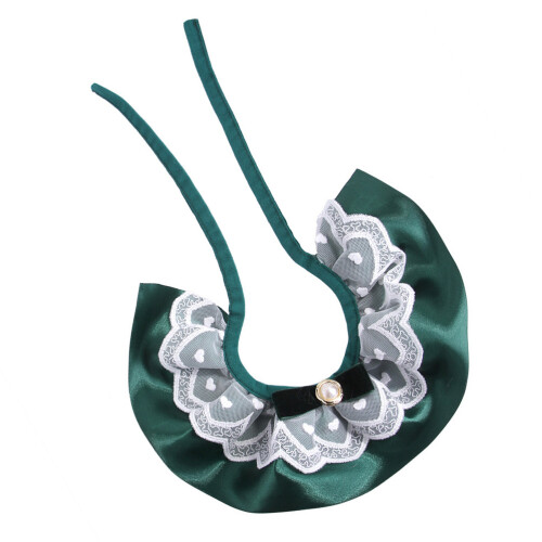2Pièces Colliers Pour Chat En Dentelle Vert Avec Nœud Perles