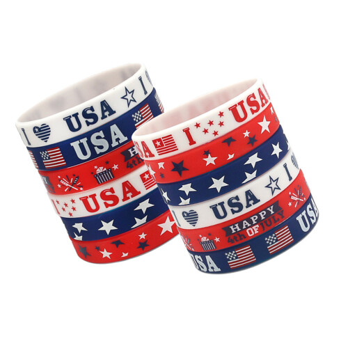 60Pièces Bracelets Silicone Confortables Décoratifs Pour Indépendance 1
