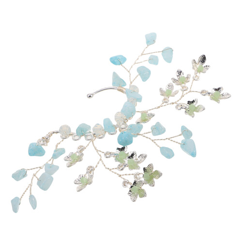 2Pièces Manchettes D'oreilles Fleurs Multicolores Perçage 2
