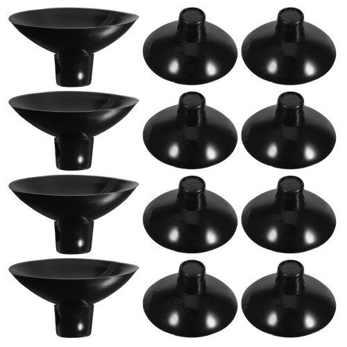 60Pièces Fixation Câbles Silicone Noir Ventouse Réutilisable Murale 1