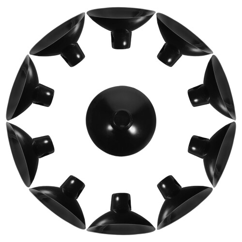 60Pièces Fixation Câbles Silicone Noir Ventouse Réutilisable Murale 2