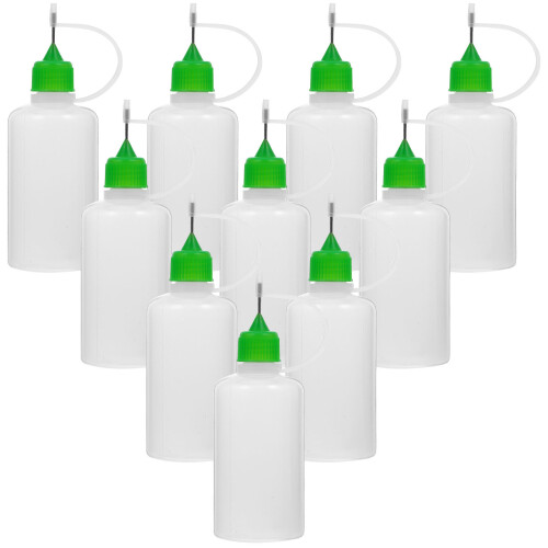 40Pièces Flacons Applicateurs Colle Plastiques Verts Pour Usage Précis