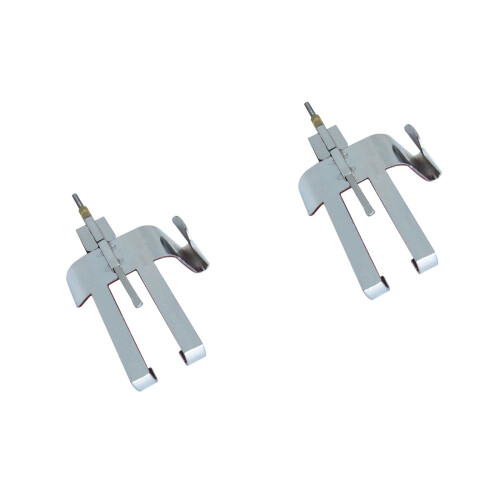 2Pièces Support Taille Erhu En Fer Argenté Ajustable Pour Jeu Debout 2
