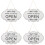 4Pièces Plaques Ouvert Fermé Bois Double-Face Décor Porte Simple 7