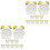 20Pièces Accessoires Maison Miniatures Réveils Blancs Résine Décor 5