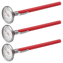9Pièces Thermomètre Automobile Mécanique Compact Rouge Acier Inox