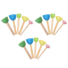 30Pièces Pinceaux Éponge Colorés Pour Activités Artistiques Enfants