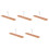 5Pièces Support Ceintures En Bois Beige Multi-Slots Pour Usage Maison 2