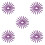 100Pièces Nylon Filetées Fléchettes Violet Kit Remplacement Pro 7