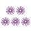 100Pièces Nylon Filetées Fléchettes Violet Kit Remplacement Pro 3