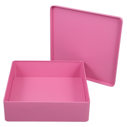 3Pièces Boîtes En Tôle Rose De Grande Pour Biscuits 2
