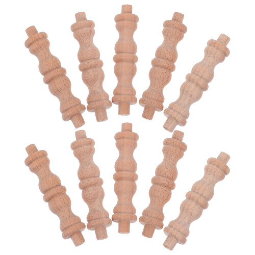 50Pièces Colonne Bois Sculpté Khaki, Hall D'entrée
