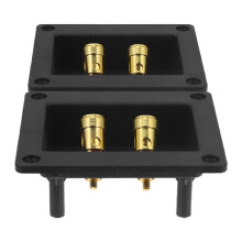 4Pièces Clips De Connecteur Pour Haut-Parleur Boîte Argentée Rigide