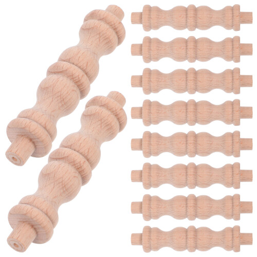 50Pièces Colonne Bois Sculpté Khaki, Hall D'entrée 2