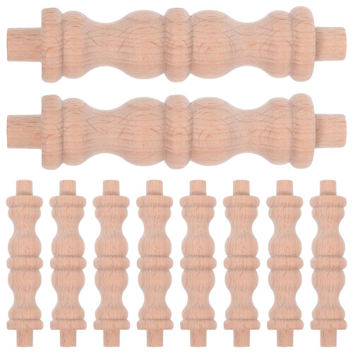 50Pièces Colonne Bois Sculpté Khaki, Hall D'entrée 1