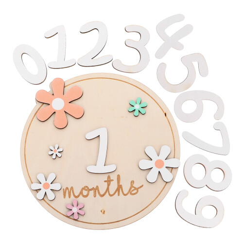 2Ensembles Plaques Bois Mensuelles Bébé Pour Décoration 2