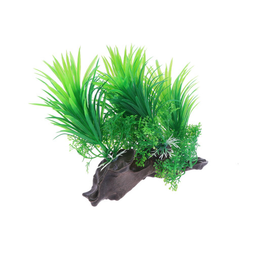 2Pièces Plantes Synthétiques Vertes Pour Décor Aquarium 1