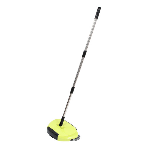 2Pièces Balai Poussoir Multifonction Jaune Avec Brosse En Pet Robuste