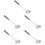 5Pièces Cuillères Spaghetti Bois Acier Multi-Usage Filtrantes 7