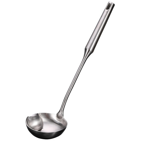 2Pcs Stainless Steel Kitchen Oil Soup Separator Spoon with Long Handle