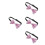 4Pcs Pink Glitter Bow Ties Men Pre-Tied Adjustable Formal Accessory 6