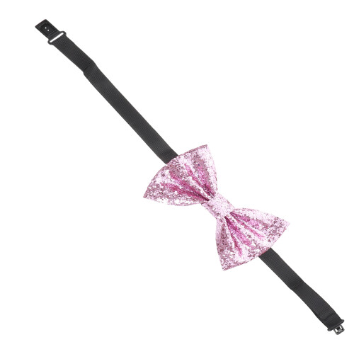 4Pcs Pink Glitter Bow Ties Men Pre-Tied Adjustable Formal Accessory 2