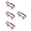 4Pcs Pink Glitter Bow Ties Men Pre-Tied Adjustable Formal Accessory 4