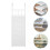 2Pcs Retractable Wardrobe Partition Shelf White Plastic Storage Rack 7