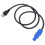 2Pcs Black Stage Light Power Cords 16A Rubber Cable with 3-Core Plug 2