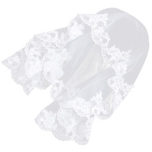 3Pcs Versatile White Bridal Veils for Kids Wedding Party Costume