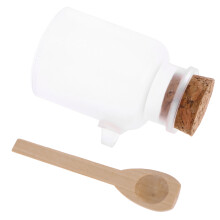 2Pcs Small Plastic Storage Bottles with Cork for Cosmetics and Spices