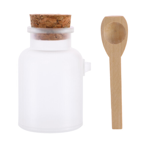 2Pcs Small Plastic Storage Bottles with Cork for Cosmetics and Spices 2