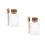 2Pcs Small Plastic Storage Bottles with Cork for Cosmetics and Spices 8