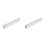 2Pcs Home Bathroom LED Mirror Light Silver Aluminum Acrylic 4