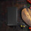 2Pcs Elegant Black PU Menu Holders for Wine List and Drinks Organizer 4