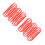 120Pcs Plastic Carnival Ring Toss Game Red Rings for Fun Target Play 9