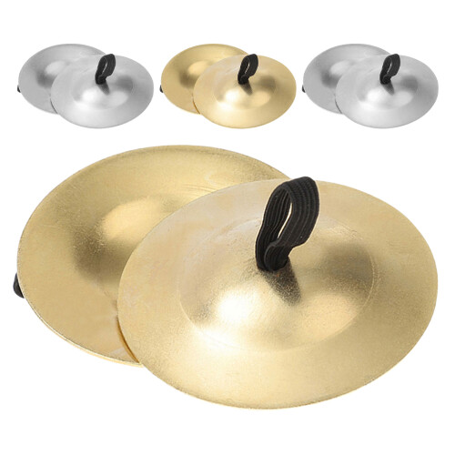 4Pair Durable Brass Finger Cymbals Mini Musical Instrument for Dancing