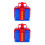 2Ensembles Sculpture Boîte Cadeau Décorative Maison Colorée 3