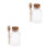 2Pcs Small Plastic Storage Bottles with Cork for Cosmetics and Spices 10