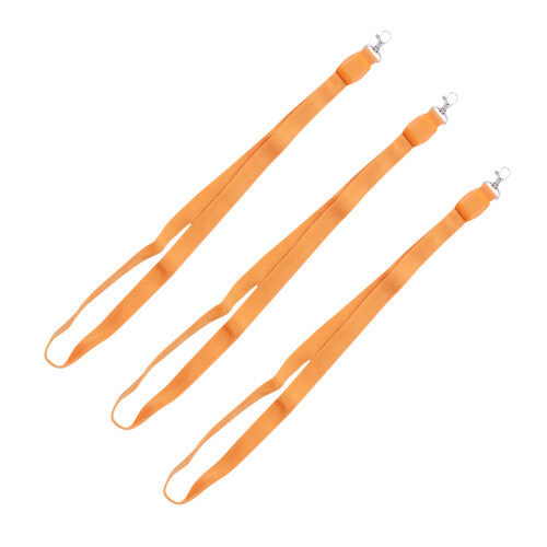 6Pcs Orange Mobile Phone Lanyards Key Chain DIY Accessories