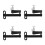 4Pcs Portable Black Projector Wall Mount Bracket Aluminum Alloy Stable 5