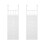 2Pcs Retractable Wardrobe Partition Shelf White Plastic Storage Rack 2