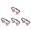 4Pcs Pink Glitter Bow Ties Men Pre-Tied Adjustable Formal Accessory 5