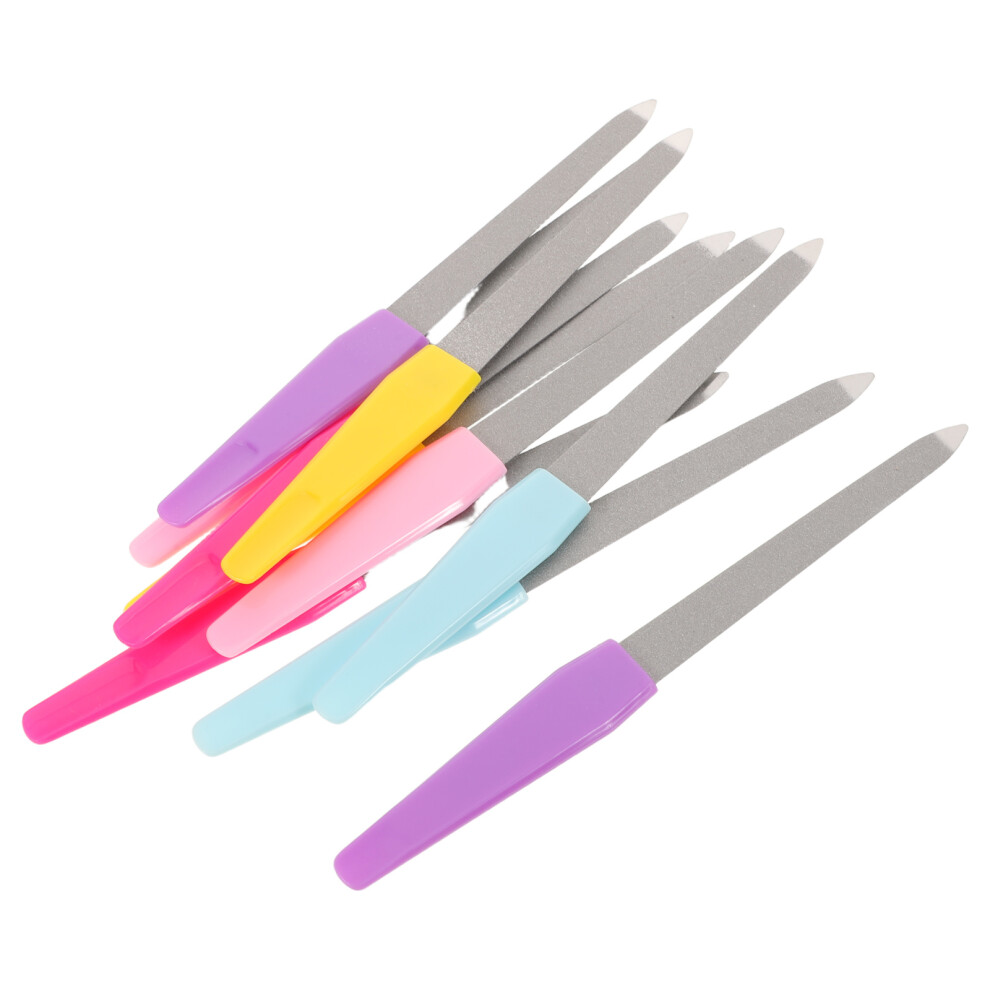 Artibetter 40Pcs Dual-Sided Nail Files Ergonomic Handle Nail Care Manicure Tools