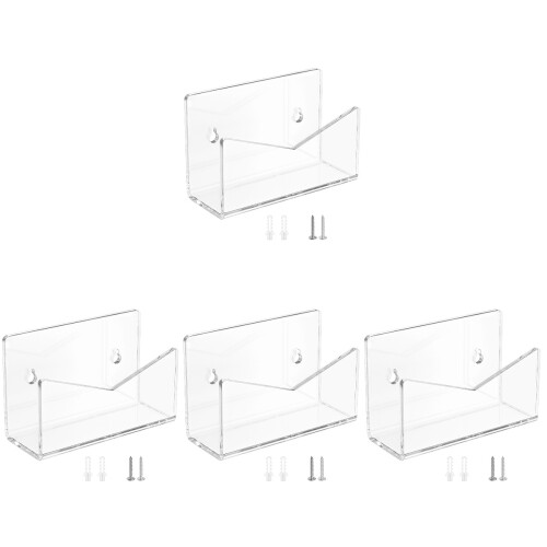 4Sets Transparent Acrylic Mail Holder Letter Sorter Organizer for Desk 2