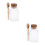 2Pcs Small Plastic Storage Bottles with Cork for Cosmetics and Spices 4