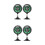 4Pcs Multi-Color ABS Vehicle Dash Compass Suction Cup Compact Design 4