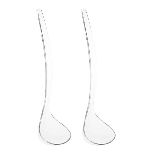 6Pcs Clear Pc Gravy Spoon Long Handle Ladle for Stirring and Serving