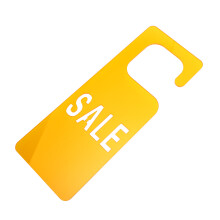 2Pcs Orange Acrylic Retail Sale Tags for Clothes Store Display Cards